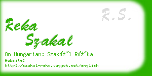 reka szakal business card